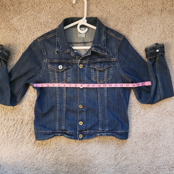 H&M Distressed Blue Denim Jean Jacket - Picture 5 of 6